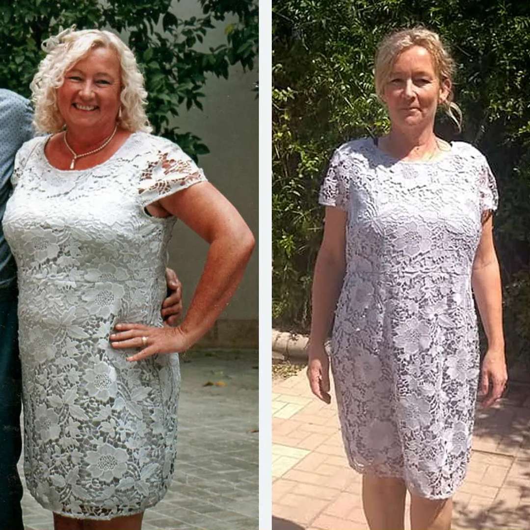 Sandie Ashing, before and after, September 2019 to March 2020